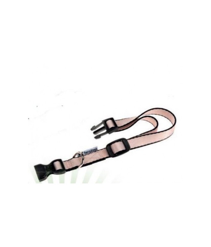 Ferplast Club C Nylon Collar For Dogs[Color - Light Pink, Dimension - 20-32cm x 10mm]