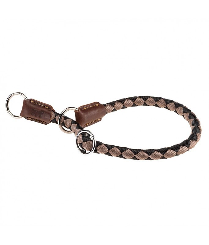 Ferplast Twist CS Nylon Dog Semi - Strangling Collar[Color - Brown, Dimension - Ø12mm x 35cm]