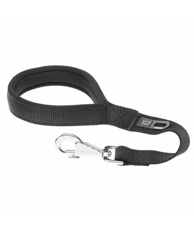 Ferplast Daytona GM 25/45 Short Nylon Dog Lead With Soft Padding and Hygienic Bag Holder[Color - Black, Dimension - 25mm x L 45cm]