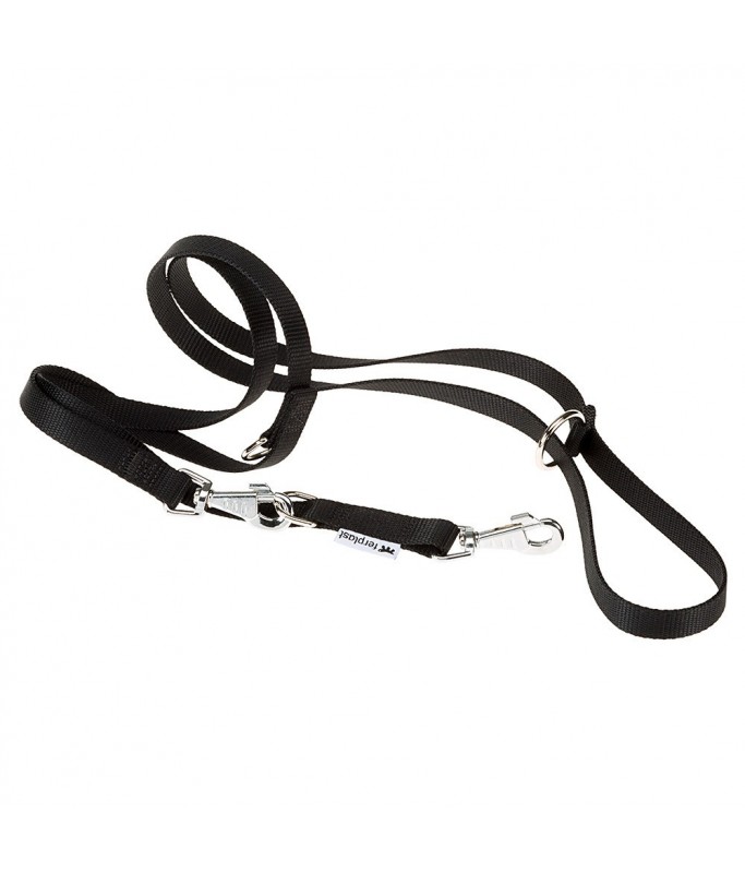 Ferplast Club GA Adjustable Nylon Dog Leash[Color - Black, Dimension - 15mm x L 120cm]