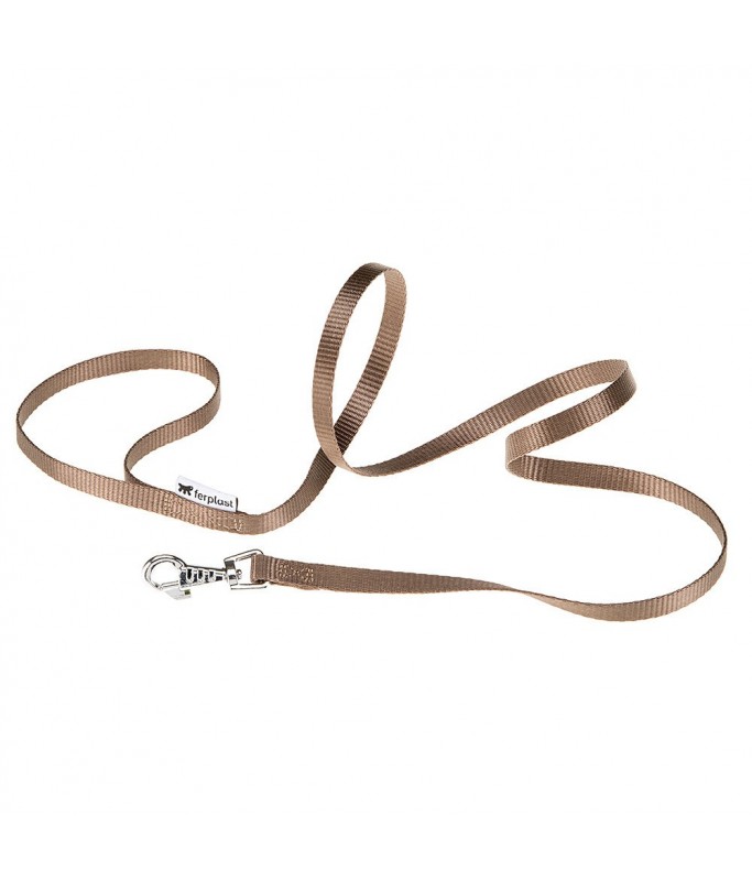 Ferplast Club G Nylon Dog Leash[Color - Brown, Dimension - 10mm x L 120cm]