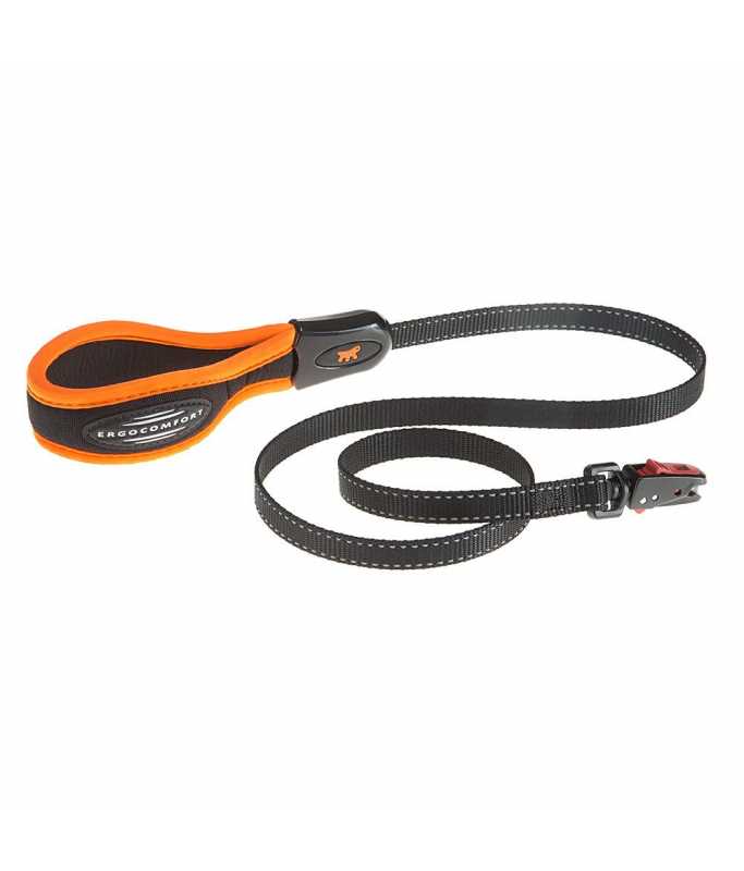 Ferplast Dog Leash with Automatic Hook[Color - Orange, Dimension - 120cmX20mm]