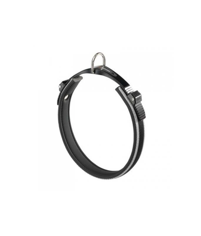 Ferplast Ergocomfort Dog Collar with micro-regulating system[Color - Grey, Dimension - 34-42cmx15mm]