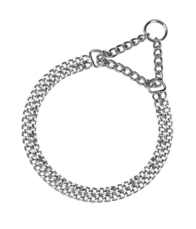 Ferplast Chrome CSS - Semi Choke-Chain Dog Collar Made of Metal[Dimension - 36 x 46cm]