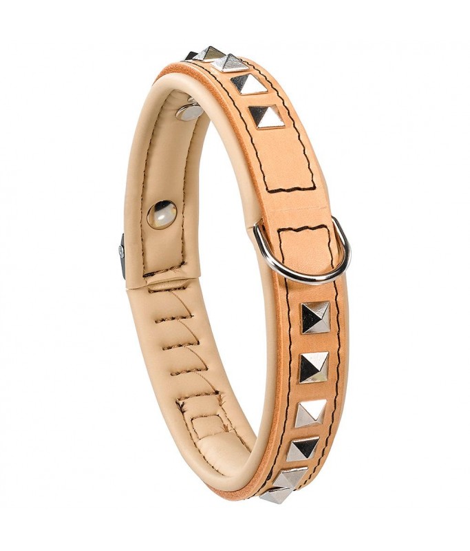 Ferplast Giotto Luxor Collar-Black C30-58-102[Color - Beige, Dimension - 35-39cmx20mm]