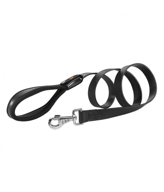 Ferplast Giotto G Dog Leather Leads[Color - Black, Dimension - 20mm x L 120cm]