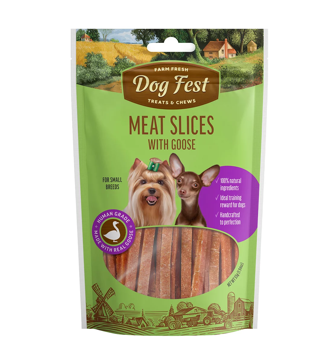 Dog Fest Slices With Goose For Small Breeds[Weight - 55g]