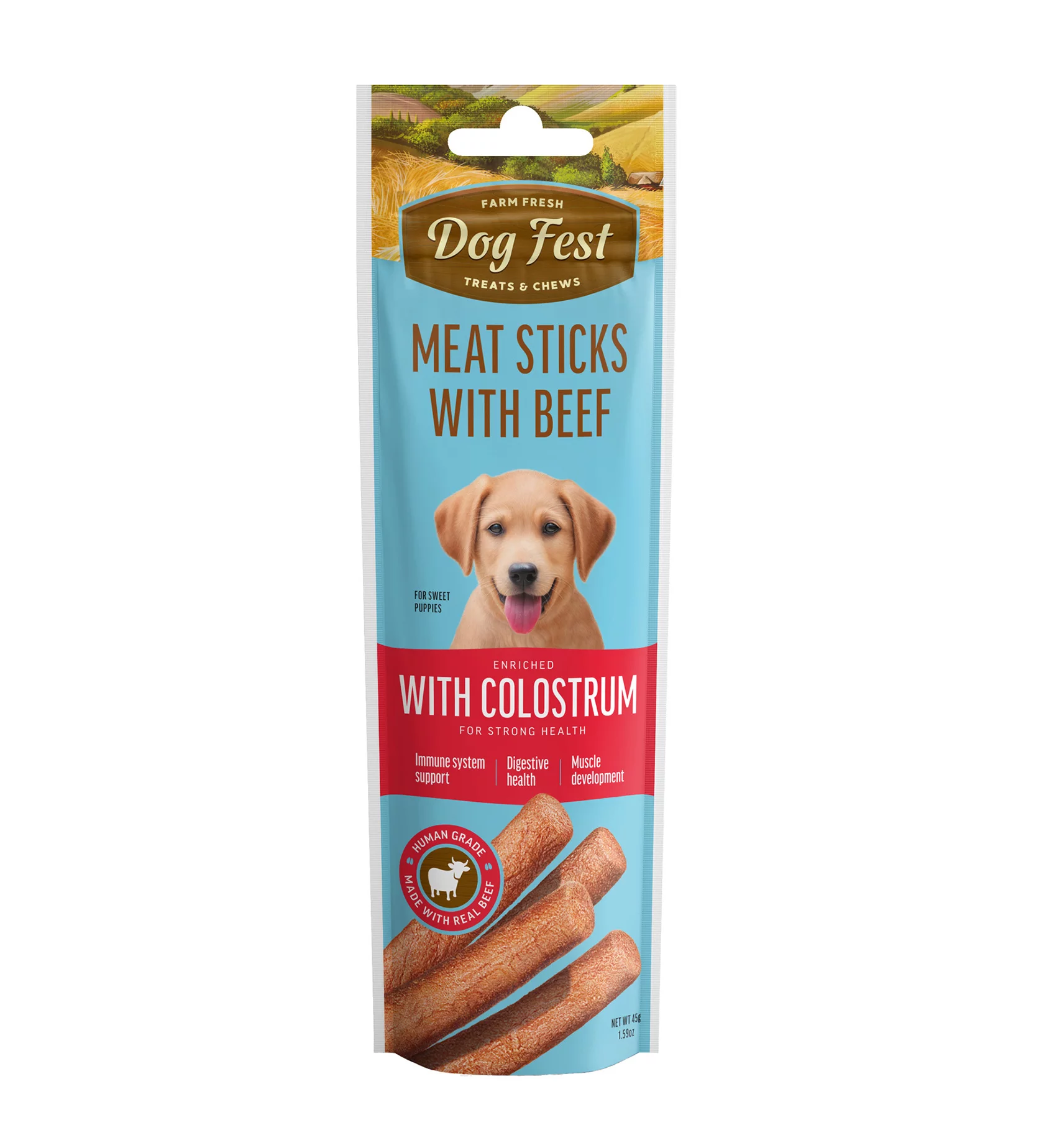 Dog Fest Beef Stick With Colostrum 45g[Weight - 45g]