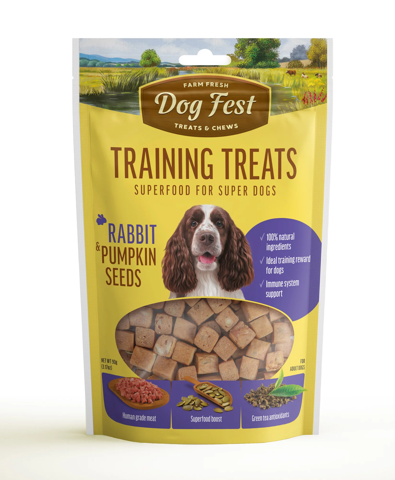 Dog Fest Training Treats Rabbit & Pumpkin Seeds 90g[Weight - 90g]