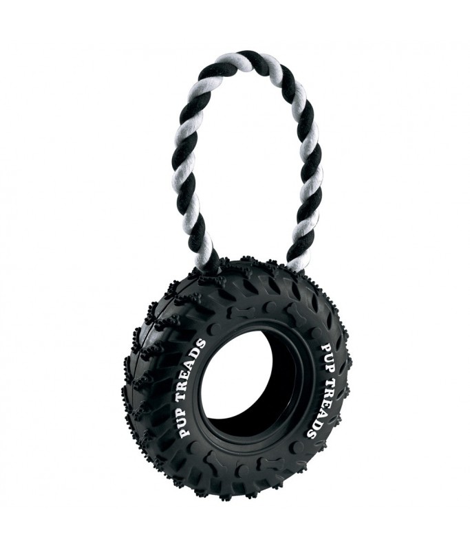 Ferplast PA 6430 Rubber Bone Tire With Hanger[Dimension - 10.5 x 4.2 x 23.5cm]