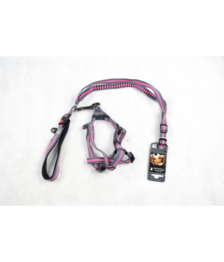 [17121926] Golden Panda Leash + Harness + Collar[Dimension - 25mm x 60-90cm + 15mm x 120cm]