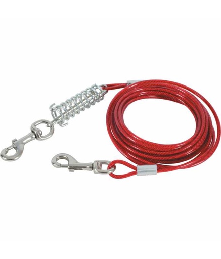 [2020110401281] Pado Dog Tie Out Cable with Spring 5mm x 500cm[Dimension - 5mm x 500cm]