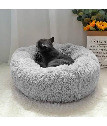 [2020111401495] Pado Pet Fluffy Donut Cushion - Grey[Size - M, Dimension - 50 x 20cm]