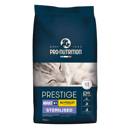 [204040] Pro nutrition Prestige Cat Adult 8+ Sterilised Chicken 10Kg