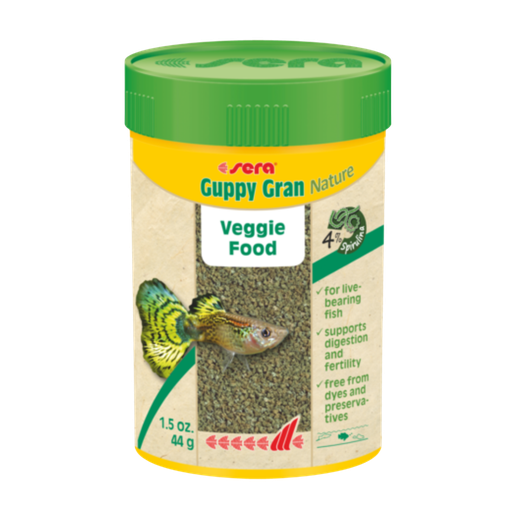 [SR00710-DIS] Sera Guppy Gran Nature 100ml-44g[Volume - 100ml, Weight - 44g]