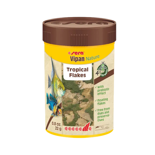 [SR32238-DIS] Sera Vipan Nature Tropical Flakes[Volume - 100ml, Weight - 22g]