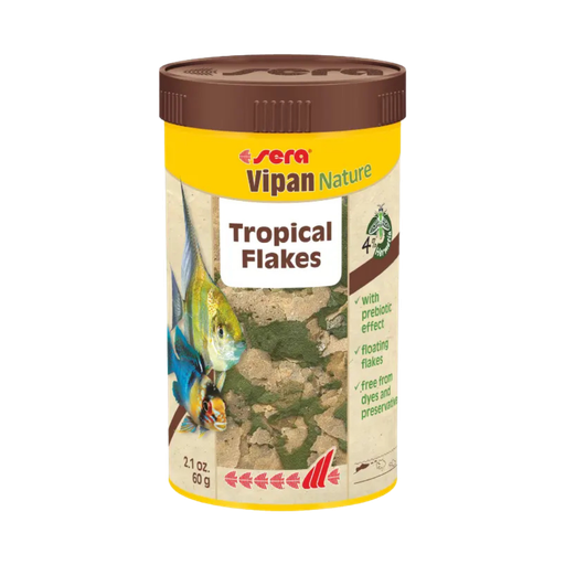 [SR32239-DIS] Sera Vipan Nature Tropical Flakes[Weight - 60g, Volume - 250ml]