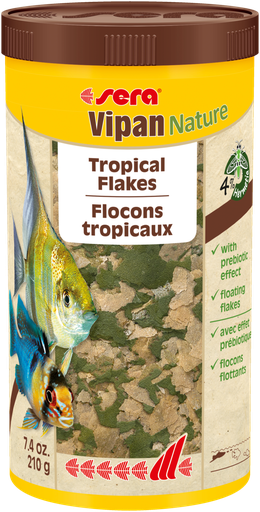 [SR32240] Sera Vipan Nature Tropical Flakes[Volume - 1L, Weight - 210g]