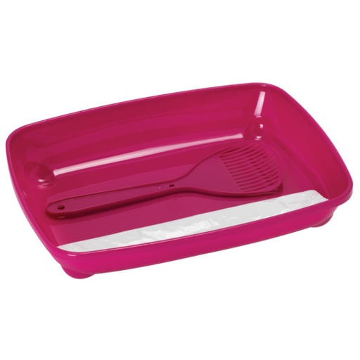 [MOD-C120-0328-KIT] MODERNA TRAY WITH SCOOP&BAG 37CM(C120 SET)[Color - Pink]