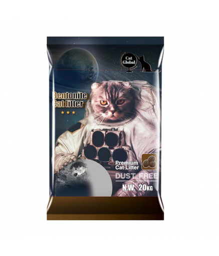 [6952054903452] Cat Global Premium Bentonite Cat Litter 20kg[Flavor - Coffee]