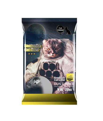 [6952054903469] Cat Global Premium Bentonite Cat Litter 20kg[Flavor - Lemon]