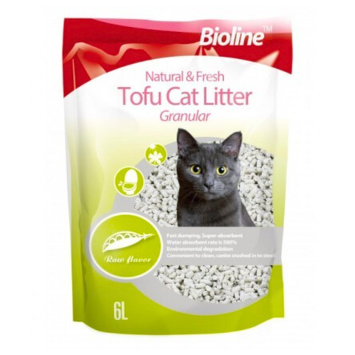 [6970117122572] Bioline Natural And Fresh Tofu Granular Raw Flavor Flushable Cat Litter 6L[Volume - 6L]