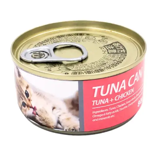 [6970117123180] Bioline Cat Tuna Can 85g -Min Order 24 pcs (24 Cans / Box)[Flavor - Tuna + Chicken]