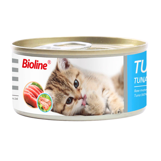 [6970117123203] Bioline Cat Tuna Can 85g -Min Order 24 pcs (24 Cans / Box)[Flavor - Tuna + Shrimp]