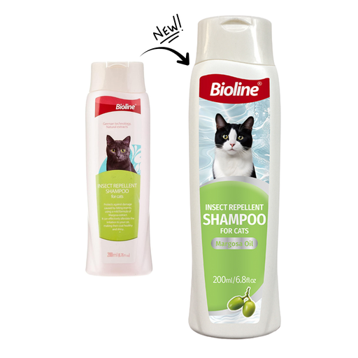 [6970117123883] Bioline Insect Repellant Shampoo for Cats 200ml[Volume - 200ml]