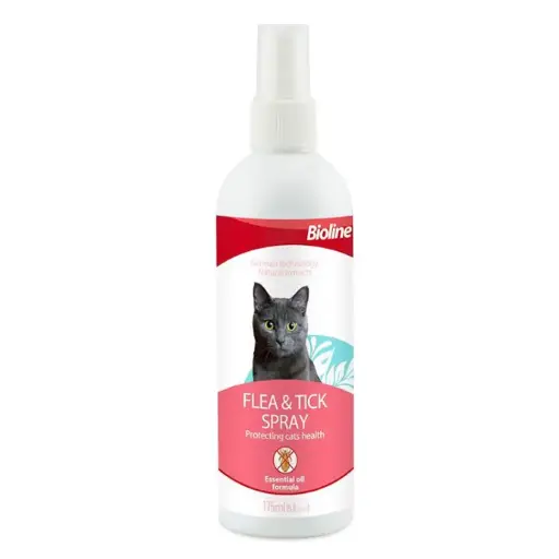 [6970117124422] Bioline Flea and Tick Spray for Cat 175 ml[Volume - 175ml]