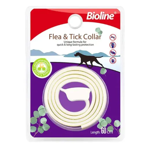 [6970117124484] Bioline Flea and Tick Dog Collar 60cm[Flavor - Eucalyptus & Lemon]