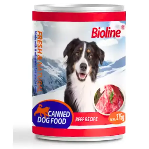 [6970117125405] Bioline Canned Dog Food 375g-[Flavor - Beef] [MOQ 3PCS]
