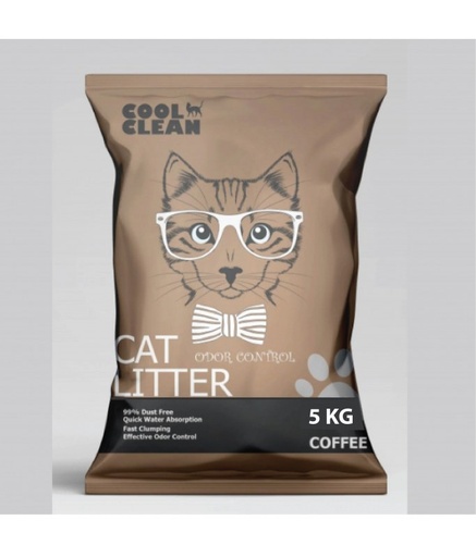 [6970882712022] Cool Clean Clumping Cat Litter[Weight - 5kg, Flavor - Coffee]