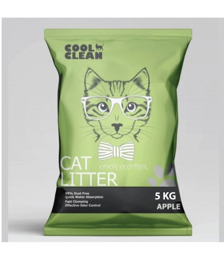 [6970882712046] Cool Clean Clumping Cat Litter[Flavor - Apple, Weight - 5kg]