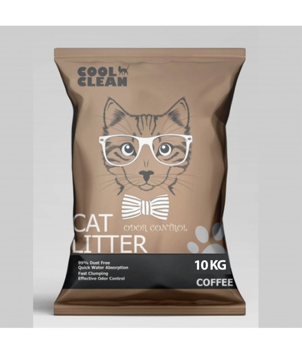 [6970882712077] Cool Clean Clumping Cat Litter[Weight - 10kg, Flavor - Coffee]