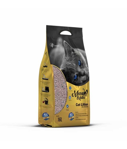 [6973373204440] Meow Mates Bentonite Cat Litter - Lemon Scent 16L/10kg