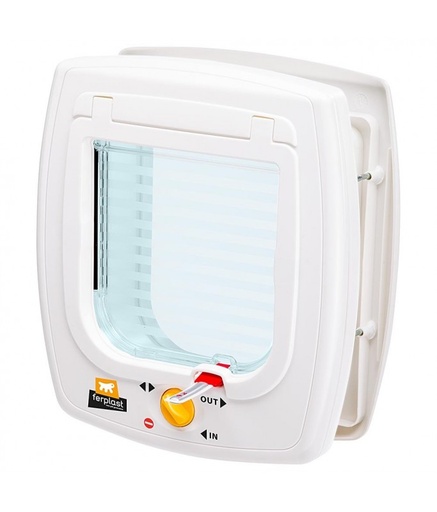 [72103011] Ferplast Swing 5 (Cat &Small Dog Flap)[Color - White, Dimension - 22.5 x 9.6 x 25.2cm]