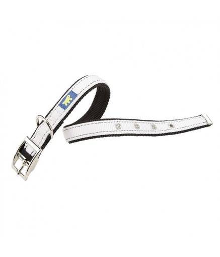 [75168911] Ferplast DUAL CF15 / 35 COLORS Dog Collar[Color - White, Dimension - 35-43cm x 20mm]
