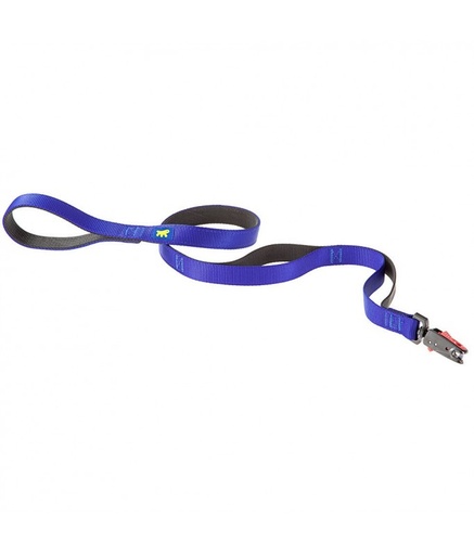 [75185900] Ferplast Dual Matic G Dog Lead Complete With magnetic snap hook[Color - Blue, Dimension - 15mm x L 120cm]