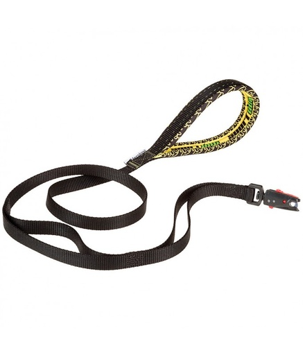[75231001] Ferplast Daytona Matic G Dog Lead Complete With Automatic Carabiner[Color - Black, Dimension - 15mm x L 120cm]