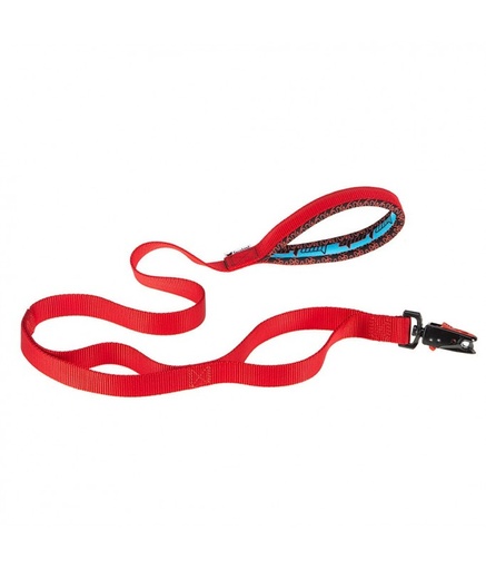 [75231002] Ferplast Daytona Matic G Dog Lead Complete With Automatic Carabiner[Color - Red, Dimension - 15mm x L 120cm]