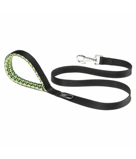 [75233101] Ferplast Daytona Fantasy G Nylon Dog Leash With Soft Grip[Color - Black, Dimension - 20mm x L 120cm]