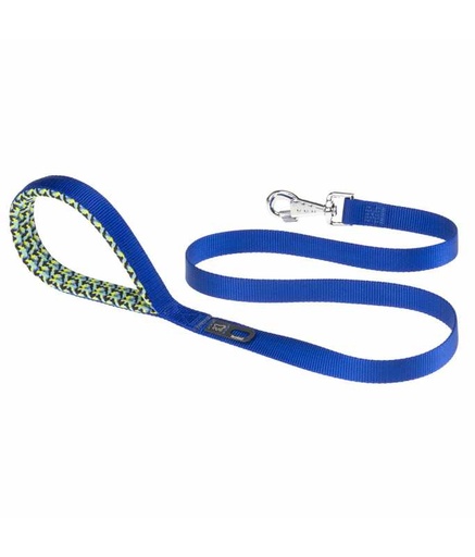 [75233102] Ferplast Daytona Fantasy G Nylon Dog Leash With Soft Grip[Color - Blue, Dimension - 20mm x L 120cm]