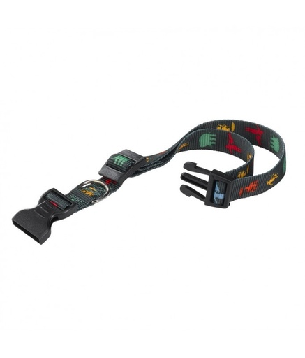 [75255955] Ferplast Club C Circus Nylon Dog Collar (30-44cm x 15mm)[Dimension - 30-44cm x 15mm, Color - Circus]