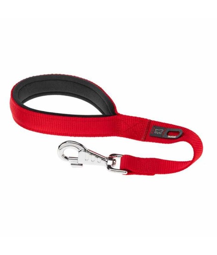 [75335922] Ferplast Daytona GM 25/45 Short Nylon Dog Lead With Soft Padding and Hygienic Bag Holder[Color - Maroon, Dimension - 25mm x L 45cm]