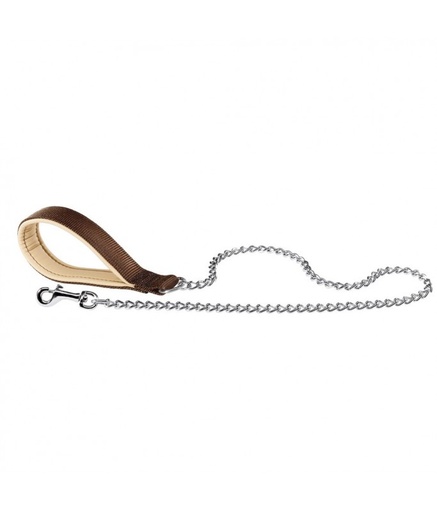 [75336012] Ferplast Daytona GM Chrome Leash[Color - Brown, Dimension - 25mm x L 100cm]