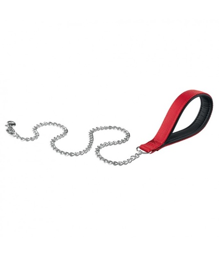 [75336022] Ferplast Daytona GM Chrome Leash[Color - Red, Dimension - 25mm x L 100cm]