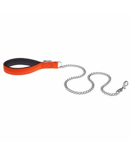 [75336039] Ferplast Daytona GM Chrome Leash[Color - Orange, Dimension - 25mm x L 100cm]