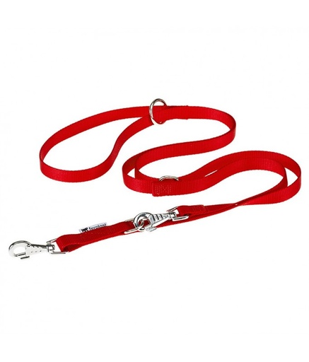 [75340622] Ferplast Club GA Adjustable Nylon Dog Leash [Color - Maroon, Dimension - 15mm x L 120cm]