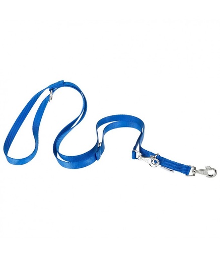 [75340625] Ferplast Club GA Adjustable Nylon Dog Leash[Color - Blue, Dimension - 15mm x L 120cm]